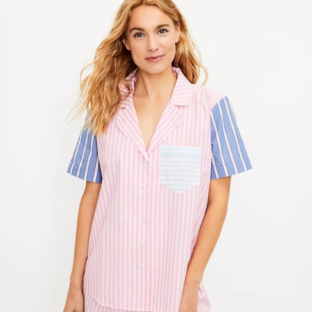 LOFT Sleep Striped Pajama Top